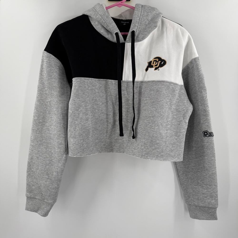 Color Block Cropped Hoodie - Picture 15 of 15